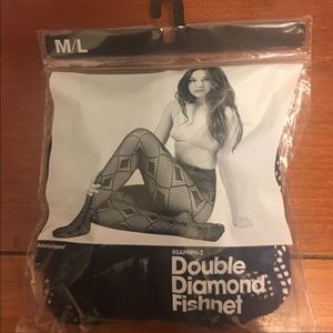 American Apparel Double Diamond Fishnet Stockings
